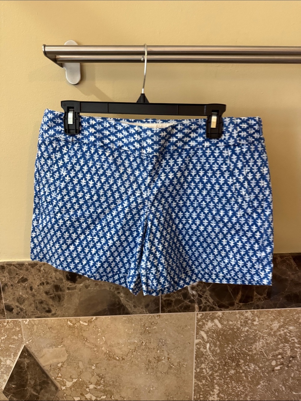 J. Crew Blue and White Printed Women's Shorts